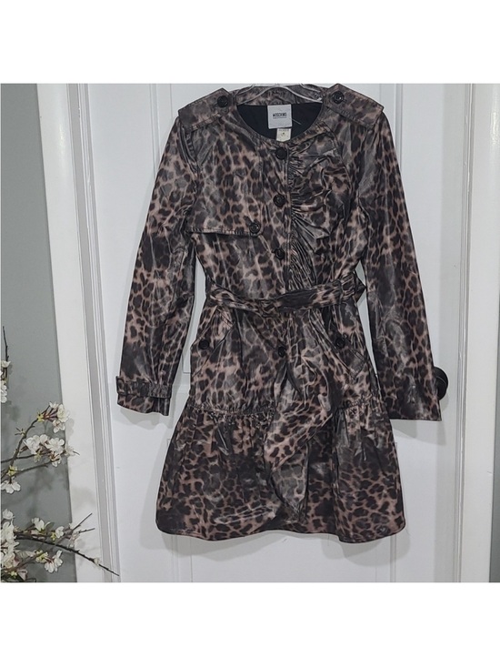 Moschino Jackets & Blazers - Gorgeous animal print Moschino trench coat, EUC
